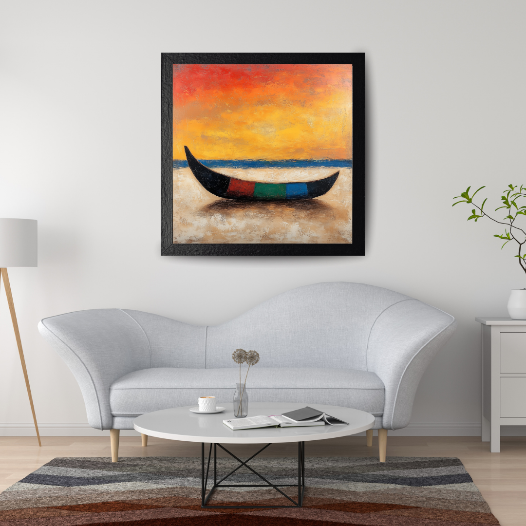 Affiche Africaine | Poster Pirogue Africaine - Maison Kaya