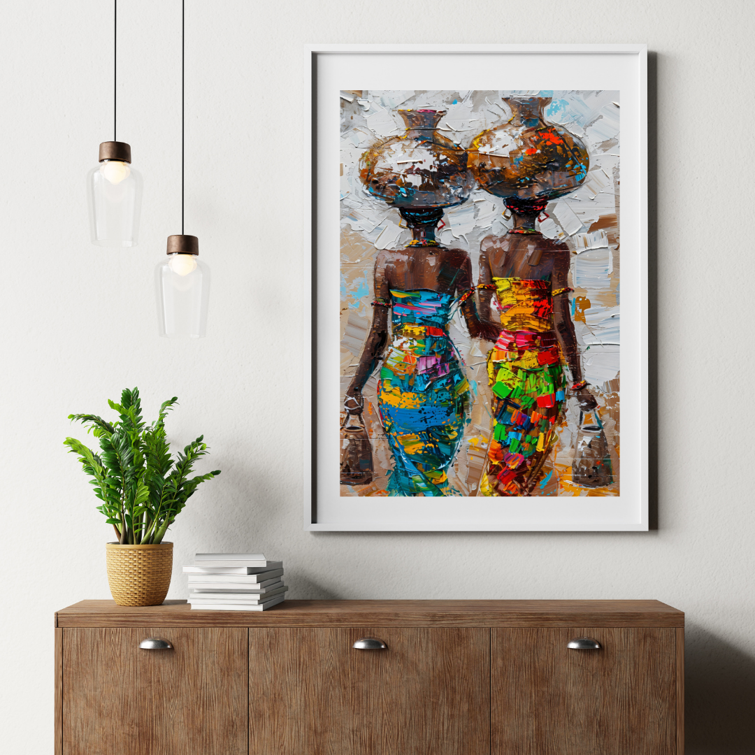 Affiche - Femmes Africaines de dos