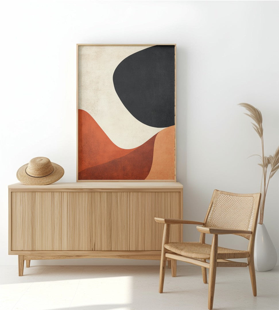 Formes Géométriques Terracotta & Noires | Style Organique Chic