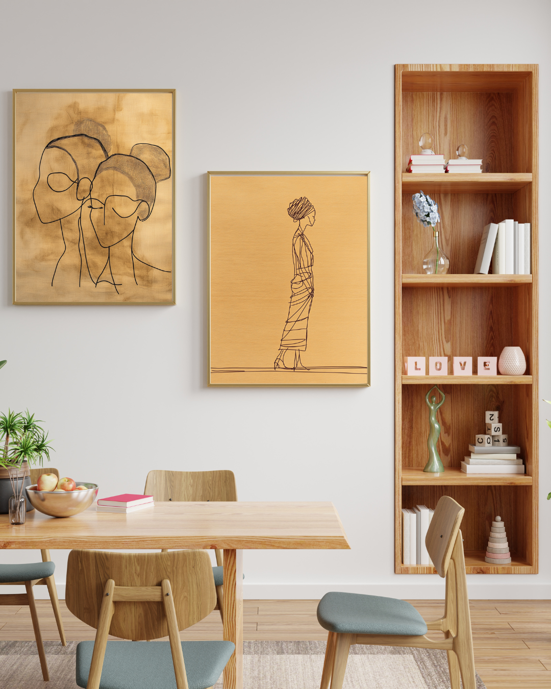 Élégance à Dakar - Dessin minimaliste