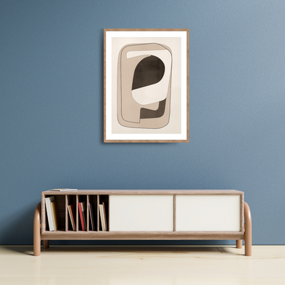 Affiche abstraite No 2 "Formes Élégantes & Calme Contemporain"